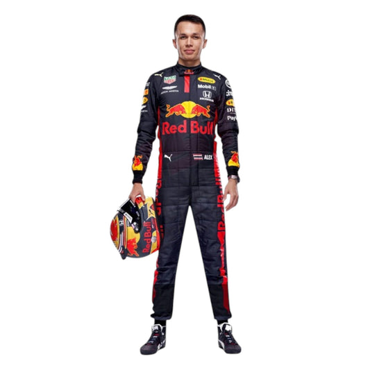 2020 Alexander Albon Red Bull F1 race suit replica authentic collectible with detailed team livery and sponsor branding