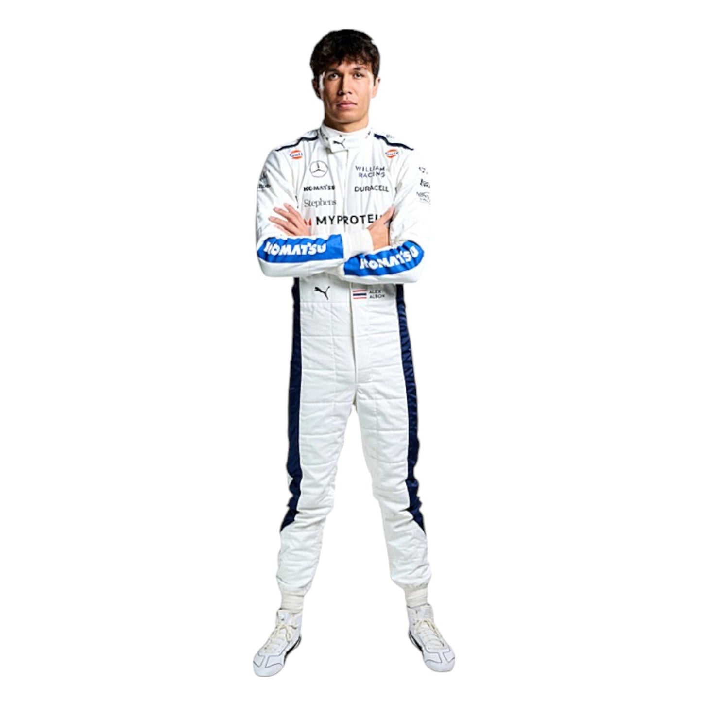 2024 Alexander Albon Williams F1 race suit replica authentic collectible with detailed design from Williams Racing season