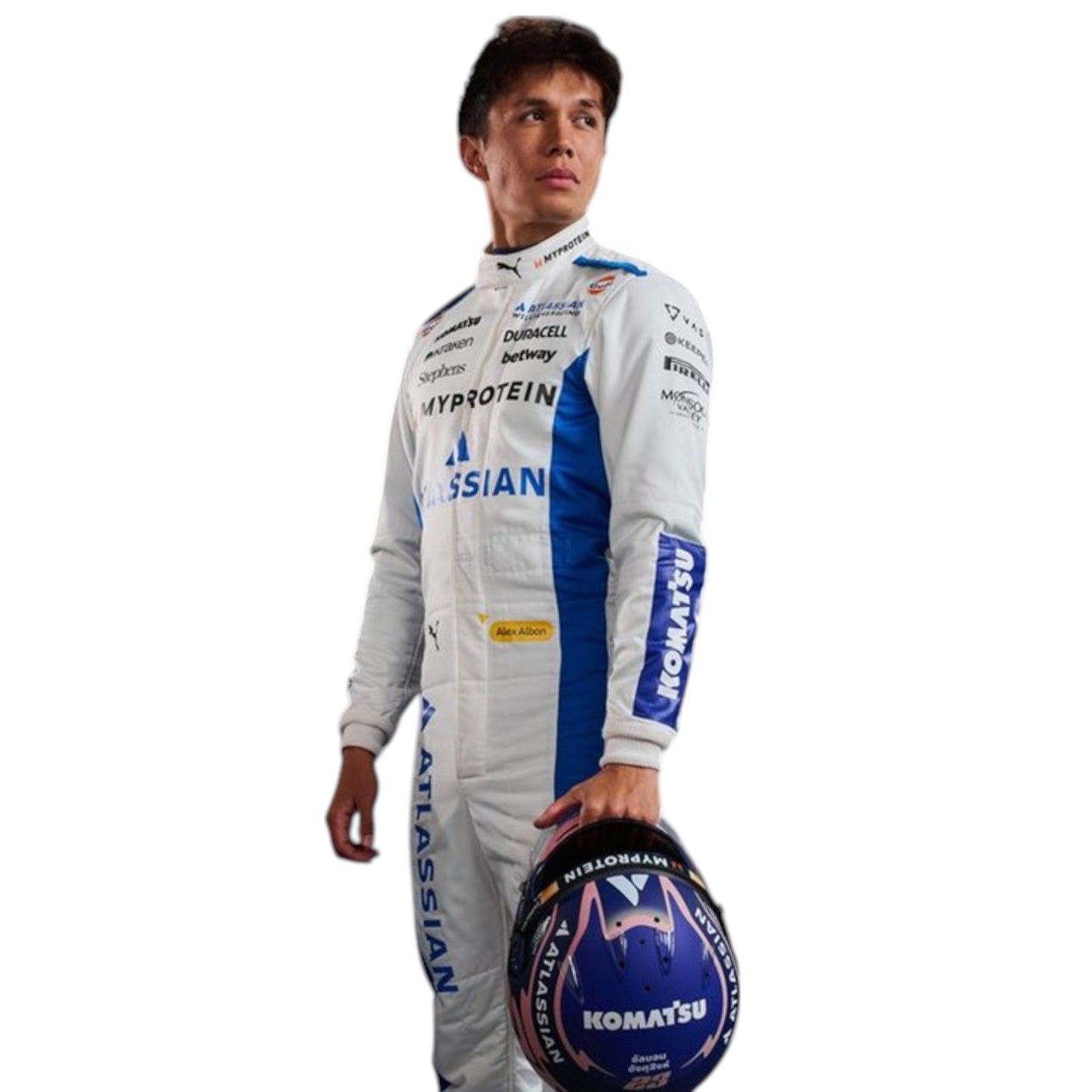 2025 Alexander Albon Williams F1 race suit replica authentic fan collectible with detailed design and team branding