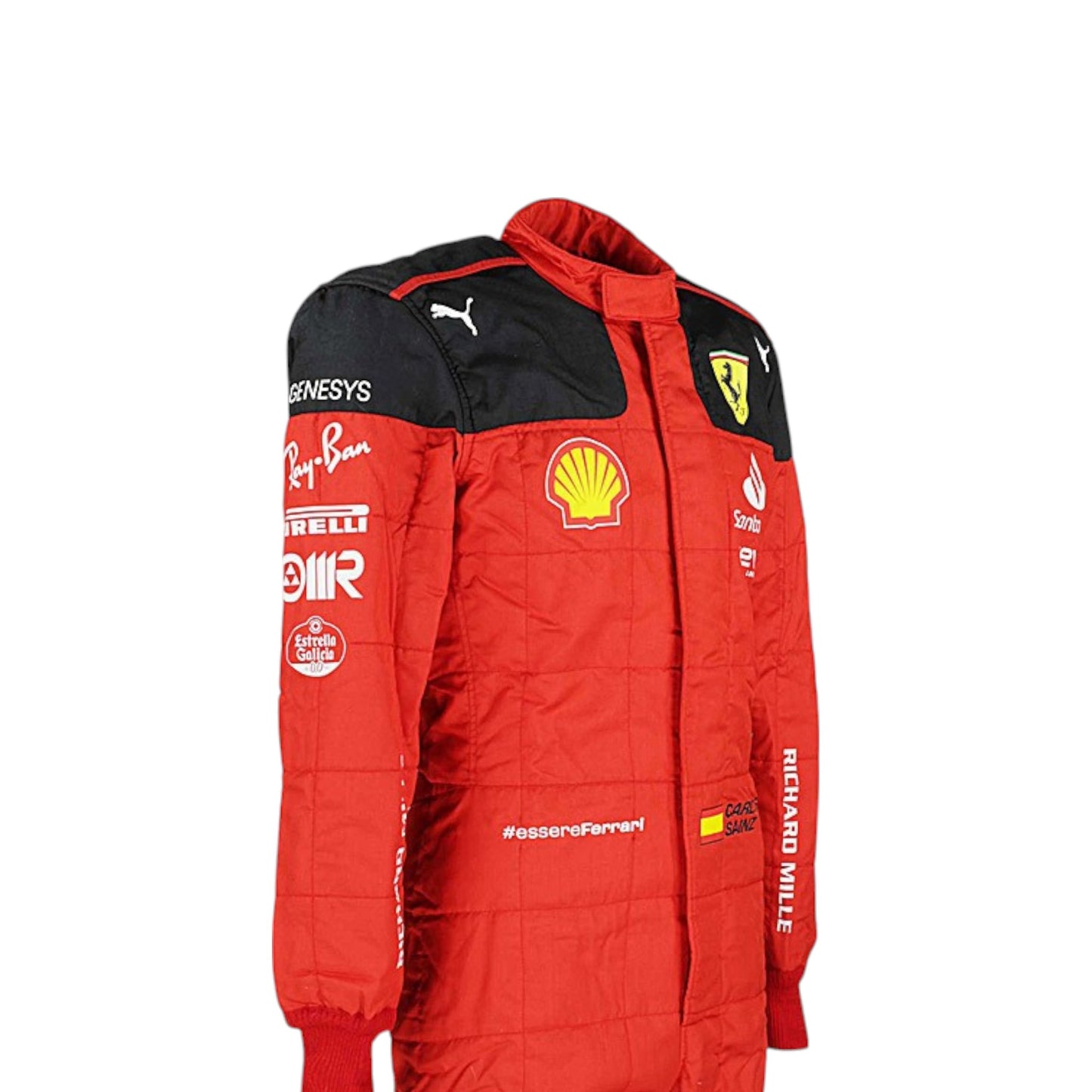 2023 Carlos Sainz Ferrari F1 race suit replica authentic Scuderia teamwear with season-accurate details and logos