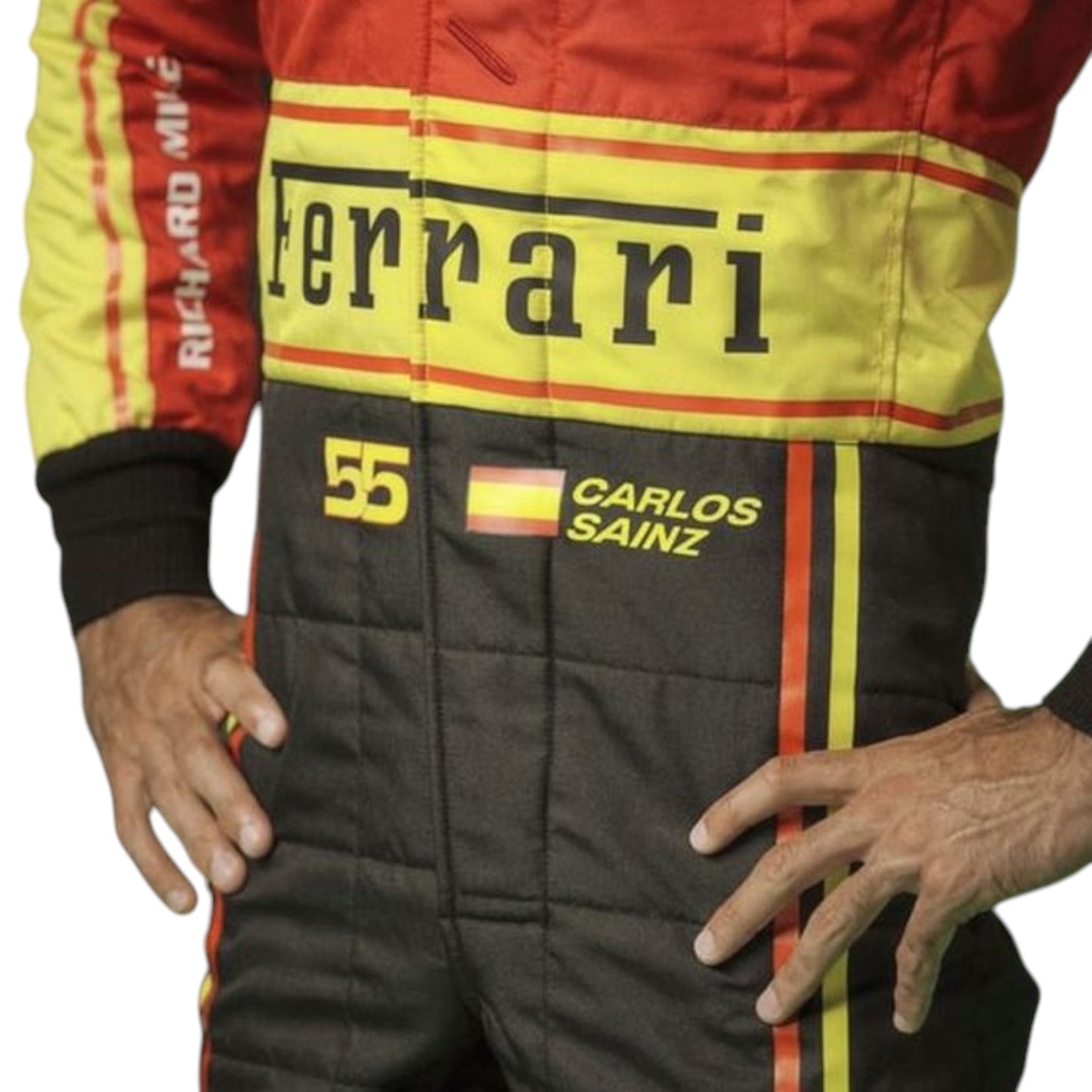 2023 Carlos Sainz Ferrari F1 Monza race suit replica authentic fan collectible with race specific design and team branding