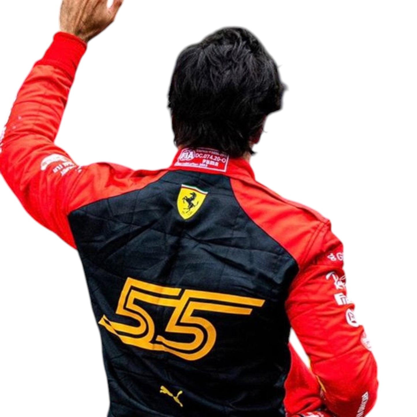 2023 Carlos Sainz Ferrari F1 Spanish Grand Prix race suit replica authentic fan collectible with race specific detail