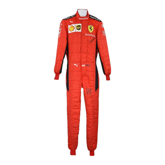 2020 Charles Leclerc Ferrari F1 race suit replica authentic collectible with team specific design for fans and enthusiasts