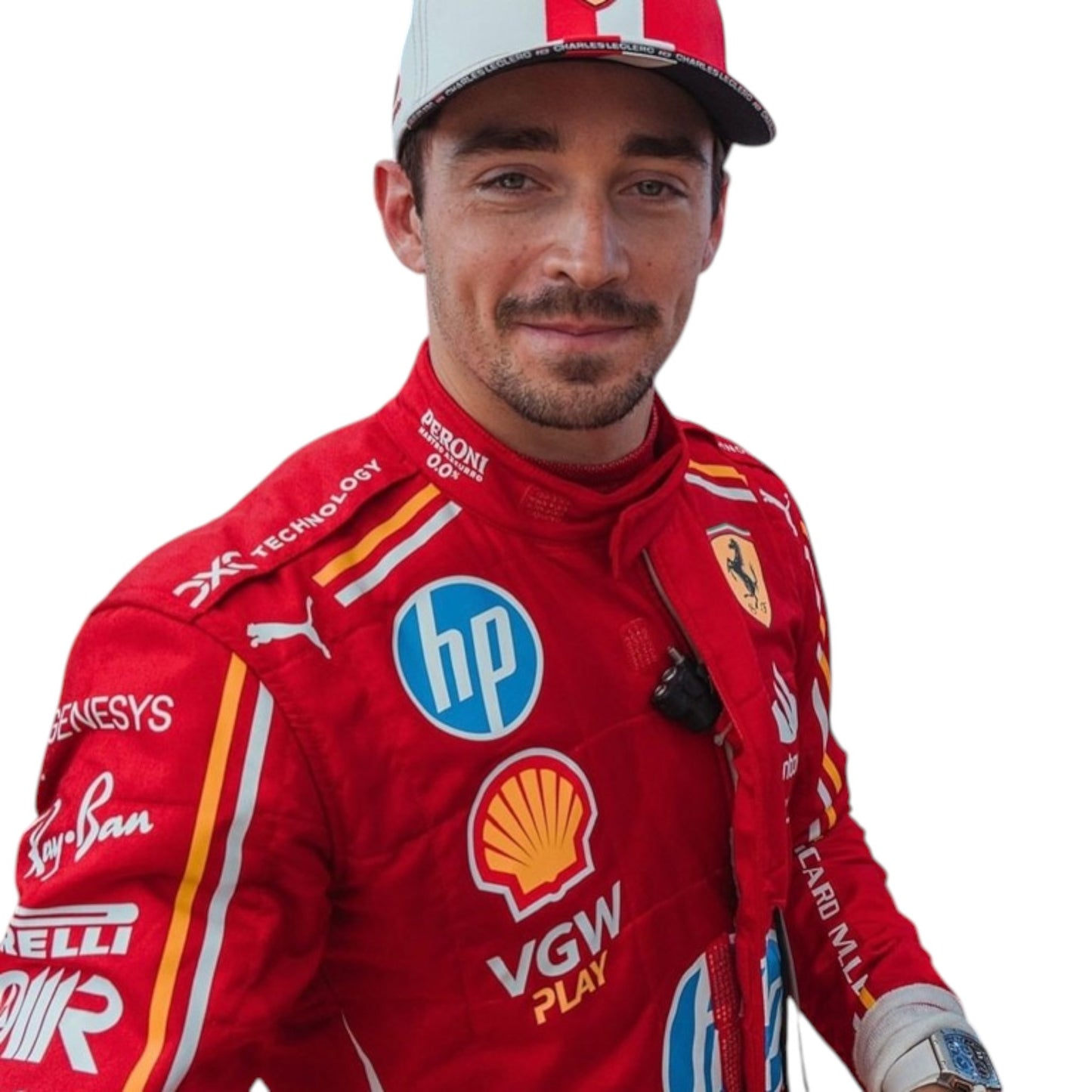 2024 Charles Leclerc Ferrari F1 Monaco Grand Prix race suit replica authentic fan collectible with special edition livery