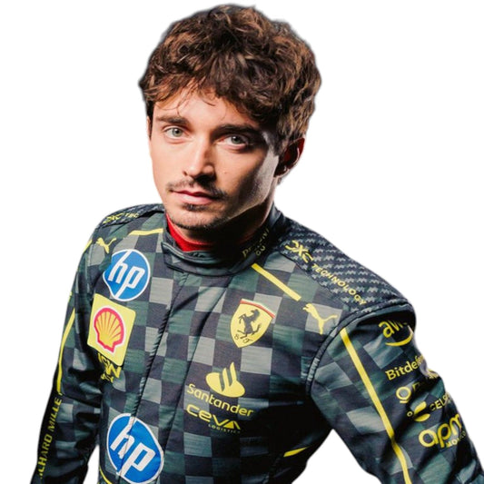 2024 Charles Leclerc Ferrari F1 Monza race suit replica authentic fan collectible with race specific design details