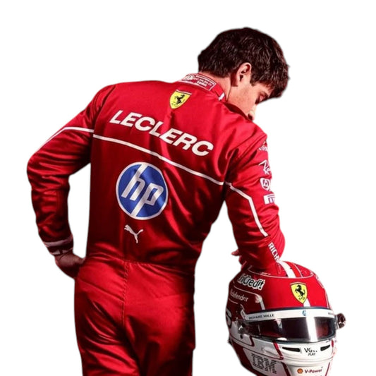 2025 Charles Leclerc Ferrari F1 race suit replica authentic fan collectible with detailed team design