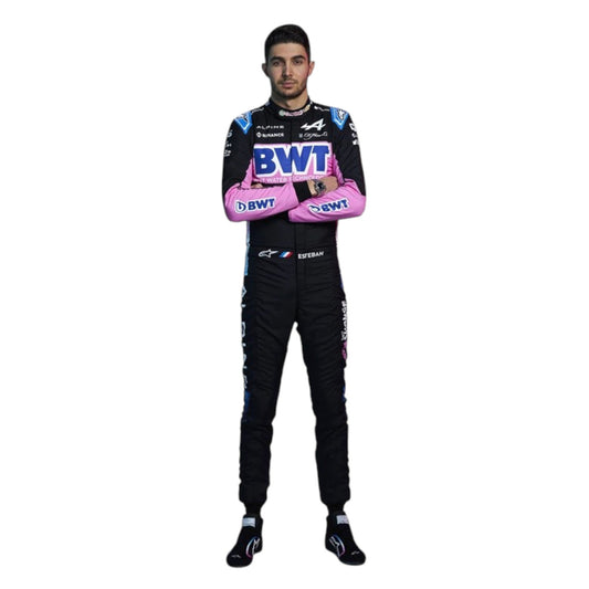 2024 Esteban Ocon Alpine F1 race suit replica authentic BWT team edition with sponsor logos and race specific design