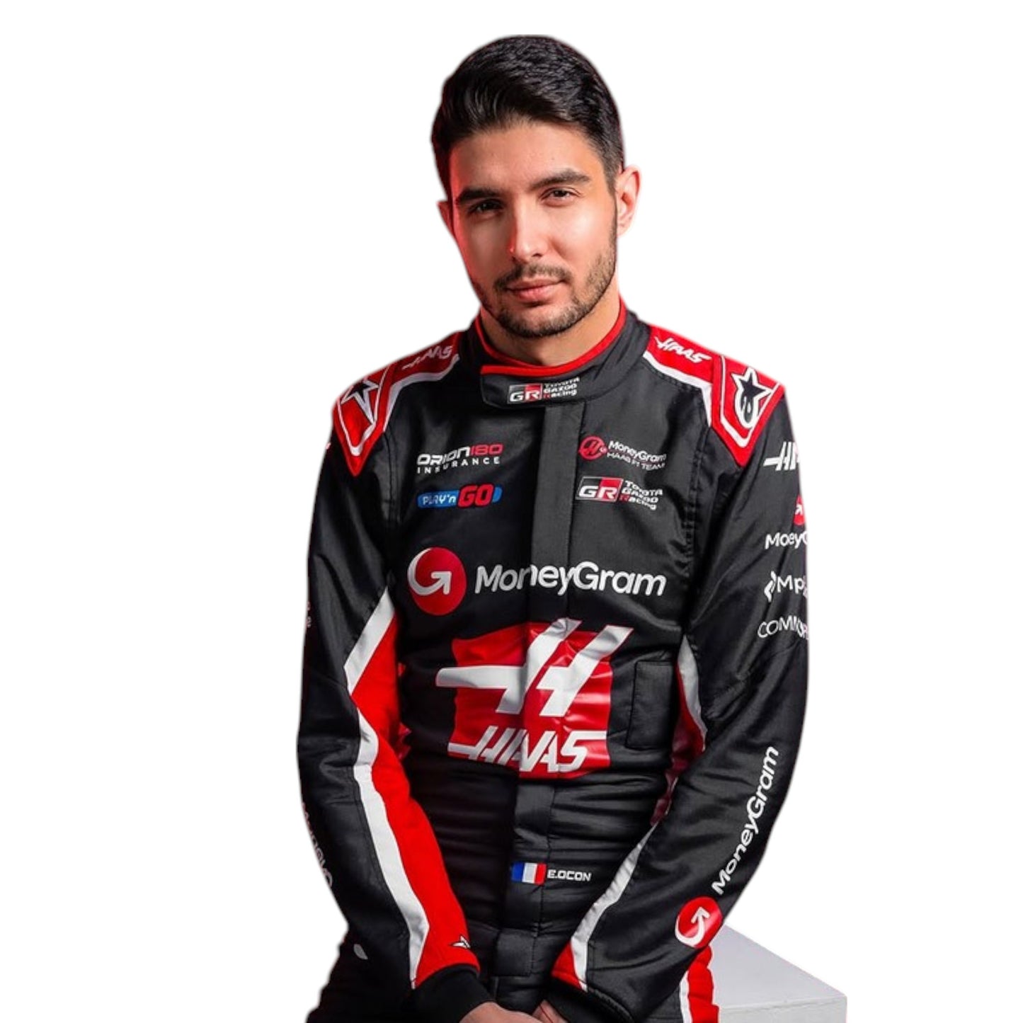 2025 Esteban Ocon Haas F1 race suit replica authentic collectible with detailed design and VF 25 team branding