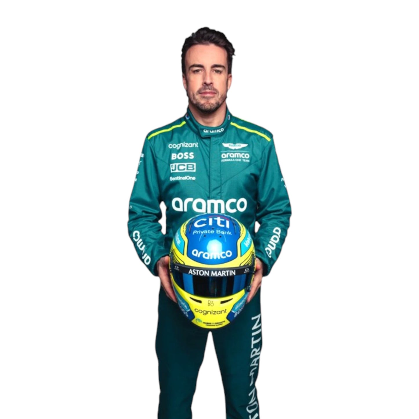 2024 Fernando Alonso Aston Martin F1 race suit replica authentic design for Formula 1 fans and collectors