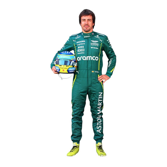 2025 Fernando Alonso Aston Martin F1 race suit replica authentic collectible with detailed design from AMR Formula 1 season