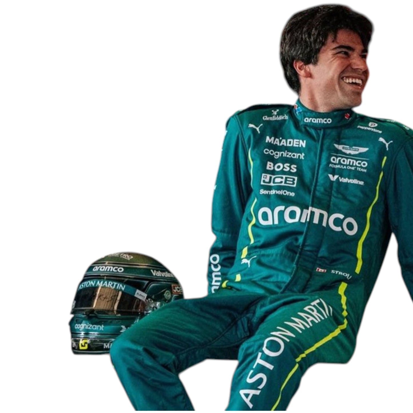 2025 Lance Stroll Aston Martin F1 race suit replica authentic fan edition with detailed team design