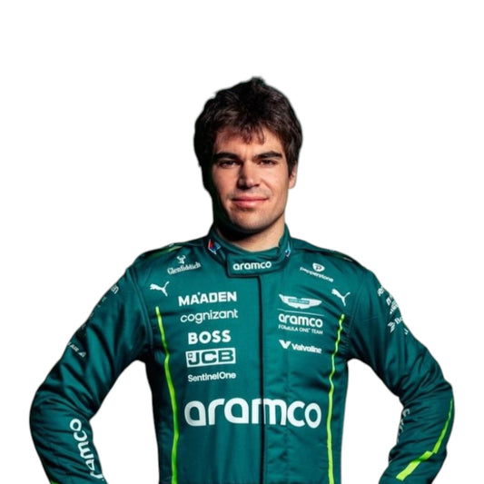 2025 Lance Stroll Aston Martin F1 race suit replica authentic fan edition with detailed team design