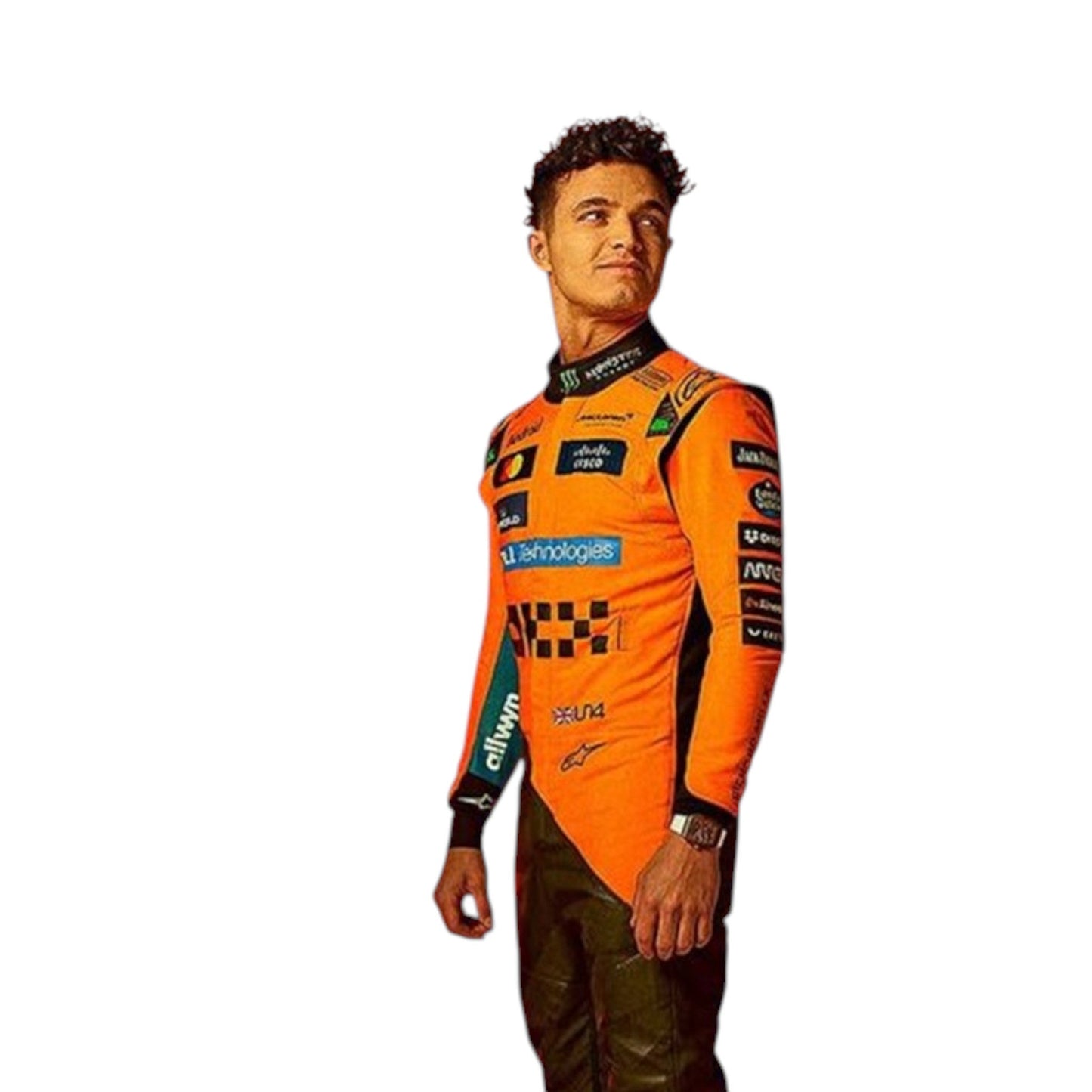 2025 Lando Norris McLaren F1 race suit replica authentic fan gear with detailed team design and logos