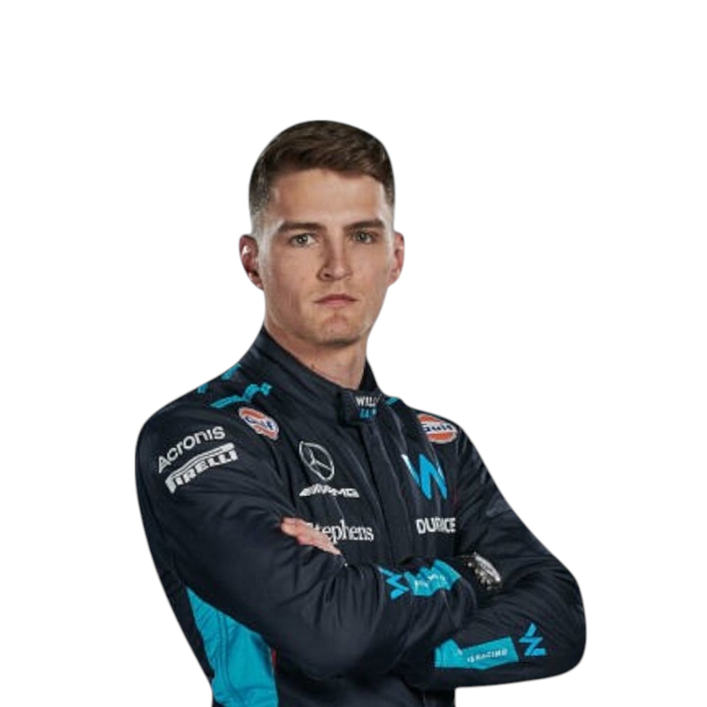 2023 Logan Sargeant Williams Racing F1 suit replica authentic design with season accurate graphics and official team logos