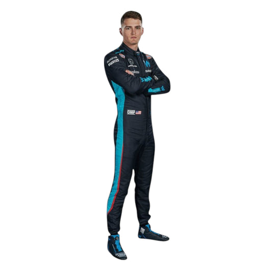 2023 Logan Sargeant Williams Racing F1 suit replica authentic design with season accurate graphics and official team logos