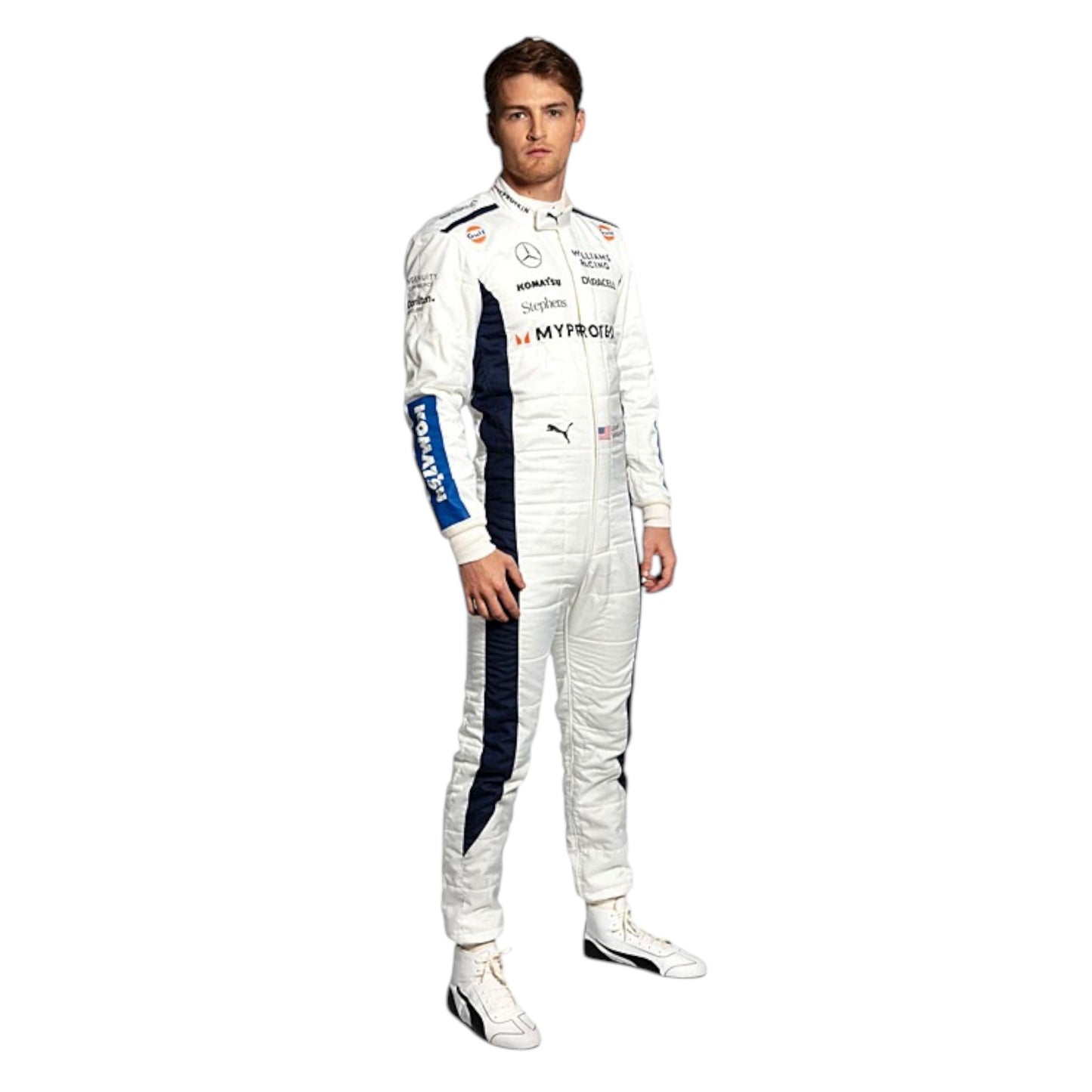 2024 Logan Sargeant Williams F1 race suit replica authentic design for fans and racing enthusiasts