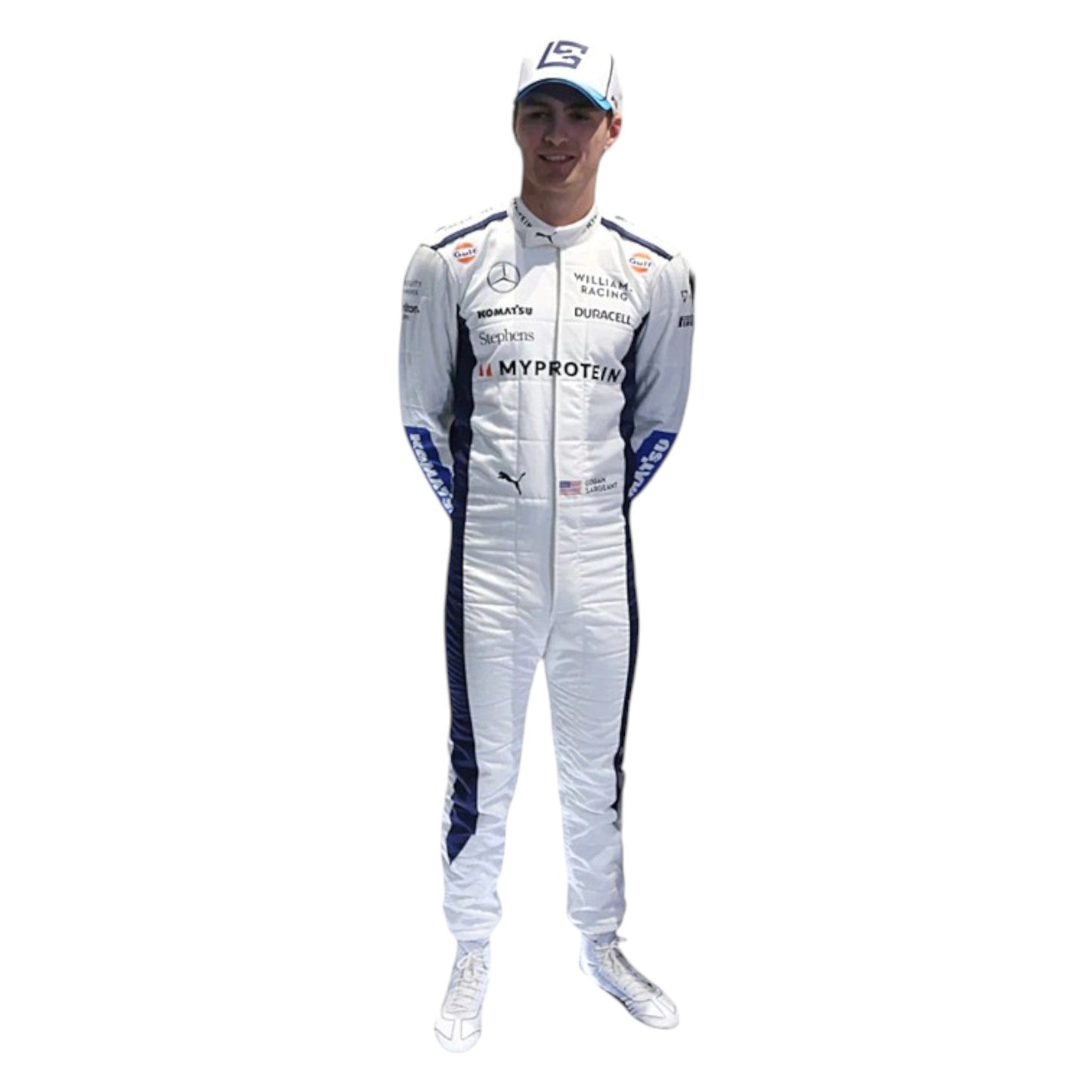 2024 Logan Sargeant Williams F1 race suit replica authentic design for fans and racing enthusiasts