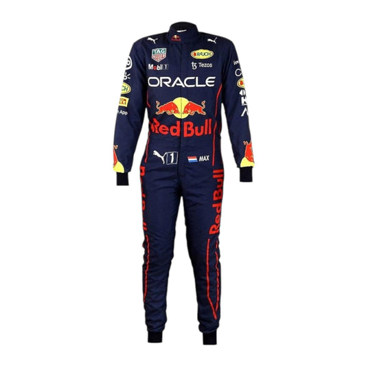 2022 Max Verstappen Red Bull F1 race suit replica authentic collectible from title winning season with detailed team design