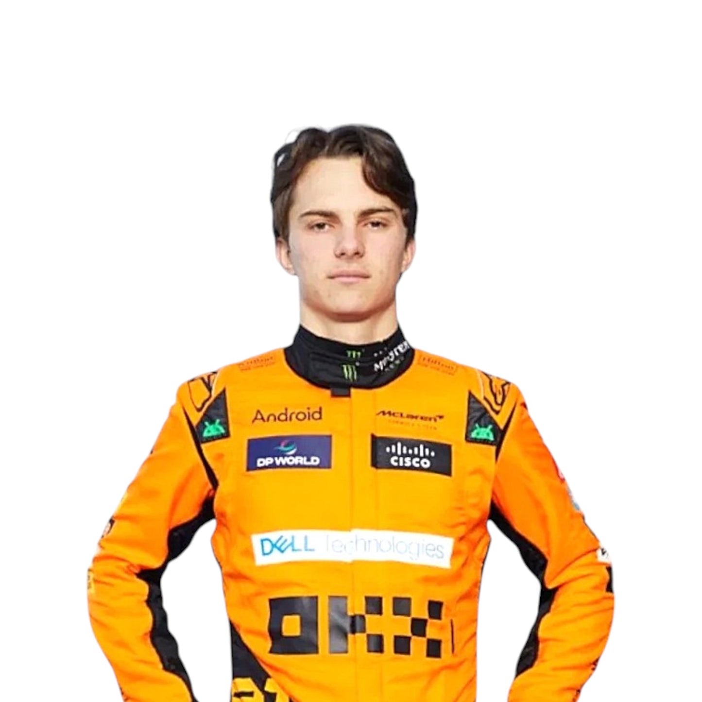 2024 Oscar Piastri McLaren F1 race suit replica authentic fan collectible with detailed papaya livery design