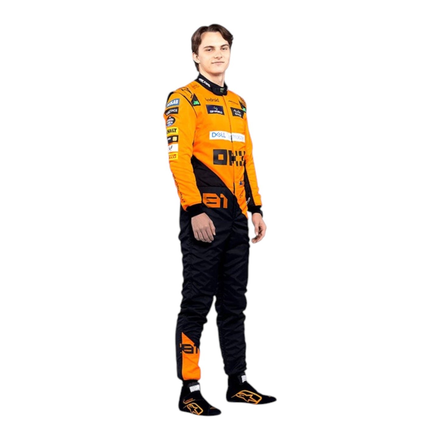 2024 Oscar Piastri McLaren F1 race suit replica authentic fan collectible with detailed papaya livery design