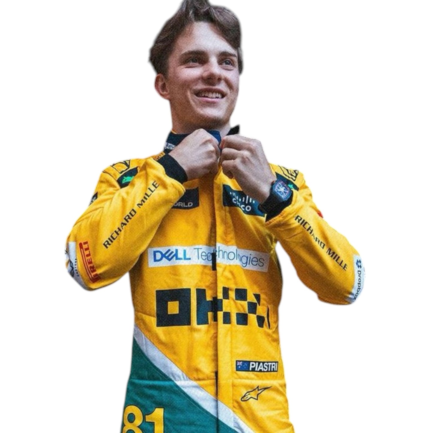 2024 Oscar Piastri McLaren Monaco Grand Prix F1 race suit replica authentic collectible with race specific details
