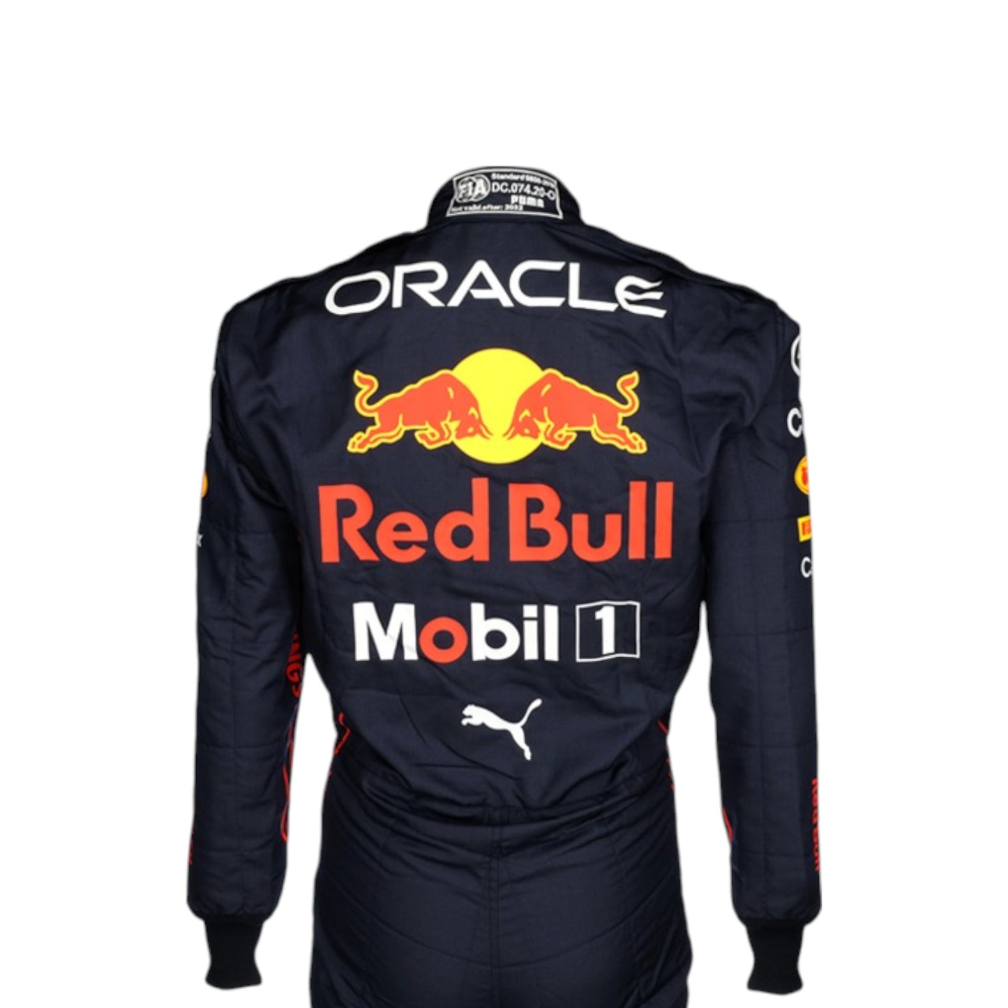 2022 Sergio Perez Red Bull F1 race suit replica authentic fan collectible with detailed Oracle Red Bull Racing design