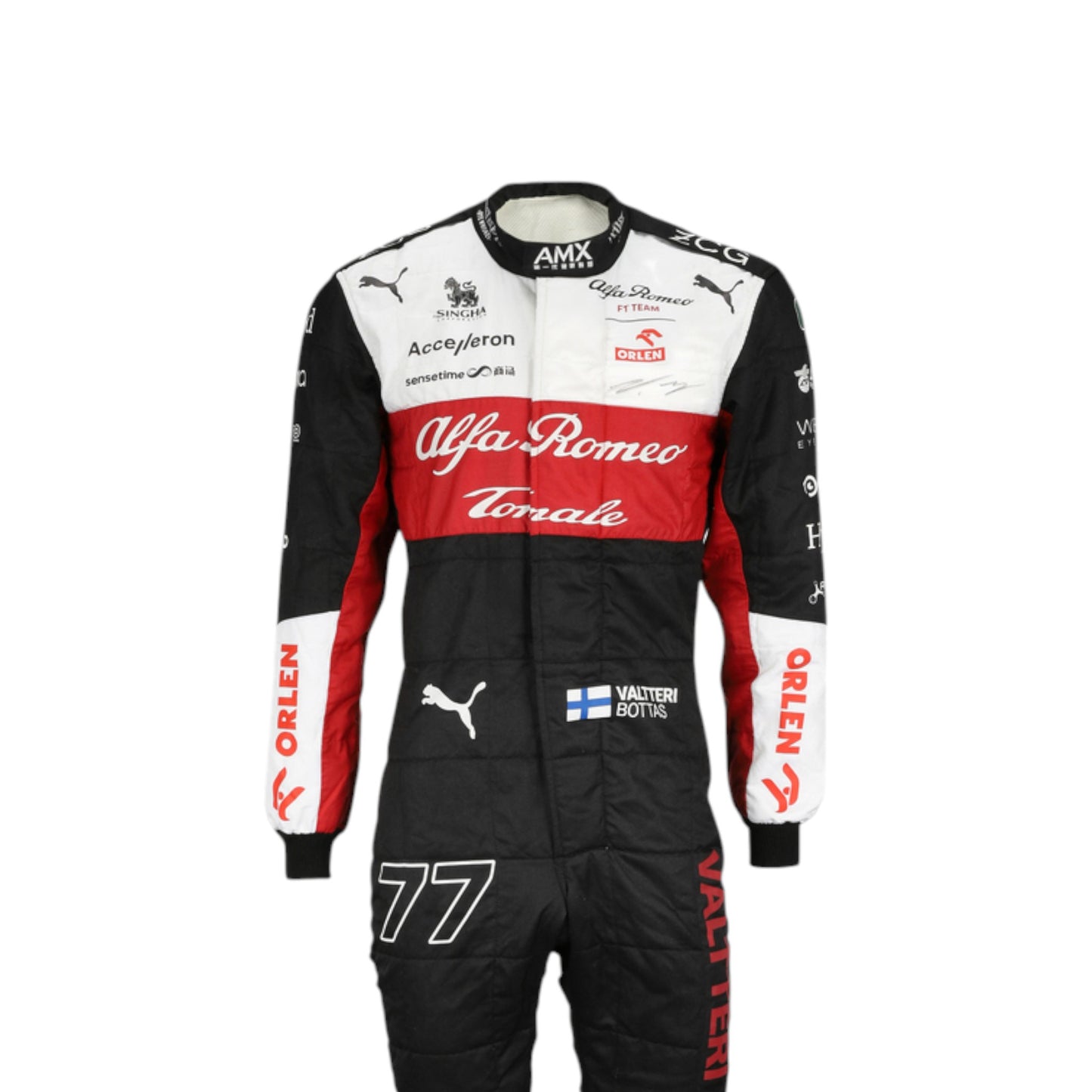 2022 Valtteri Bottas Alfa Romeo F1 race suit replica authentic fan collectible with detailed design