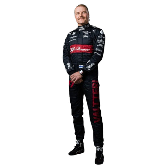 2023 Valtteri Bottas Alfa Romeo F1 race suit replica authentic design for motorsport fans and collectors