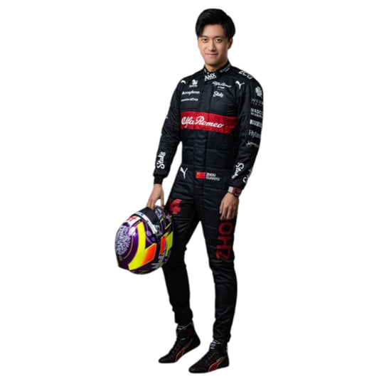 2023 Zhou Guanyu Alfa Romeo F1 race suit replica authentic fan edition with detailed team design
