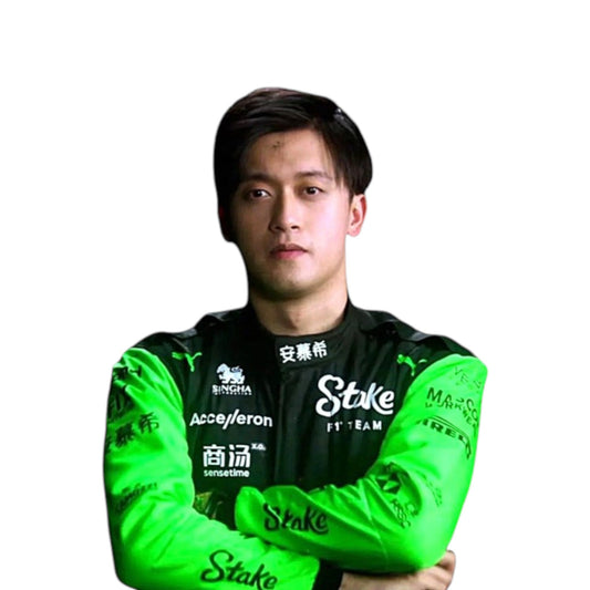 2024 Zhou Guanyu Kick Sauber F1 race suit replica authentic driver uniform for fans and collectors