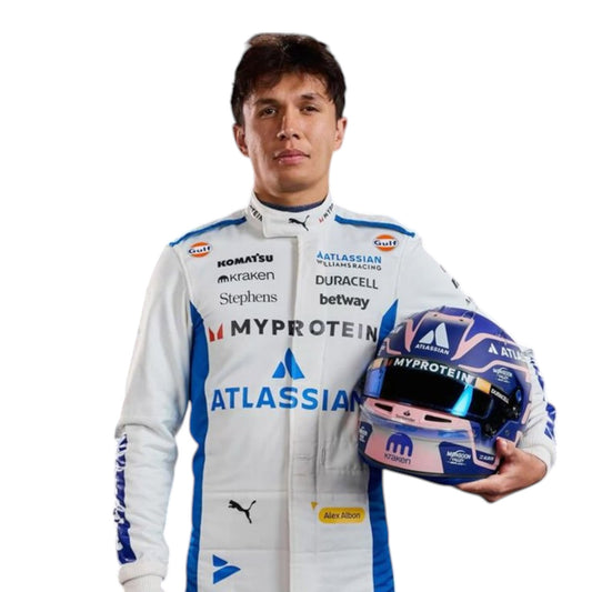 2025 Alexander Albon Williams F1 race suit replica authentic fan collectible with detailed design and team branding