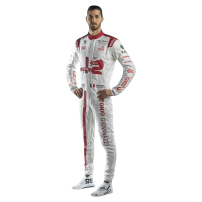 Antonio Giovinazzi 2021 Alfa Romeo F1 race suit replica with red and white Orlen team design and sponsor logos