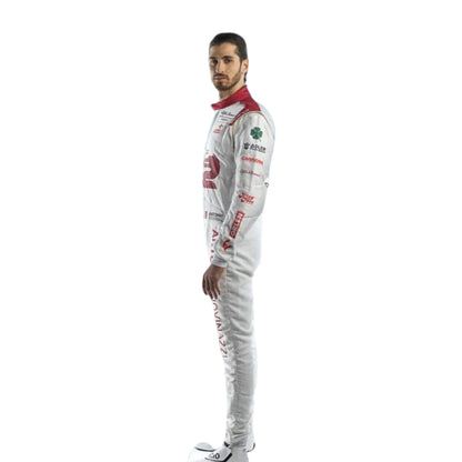 Antonio Giovinazzi 2021 Alfa Romeo F1 race suit replica with red and white Orlen team design and sponsor logos