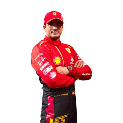 2023 Carlos Sainz Ferrari F1 Spanish Grand Prix race suit replica authentic fan collectible with race specific detail