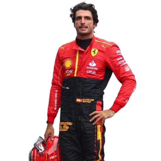2023 Carlos Sainz Ferrari F1 Spanish Grand Prix race suit replica authentic fan collectible with race specific detail