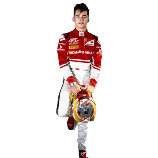 2016 Charles Leclerc Ferrari Formula 1 race suit replica vintage teamwear style with authentic detailing
