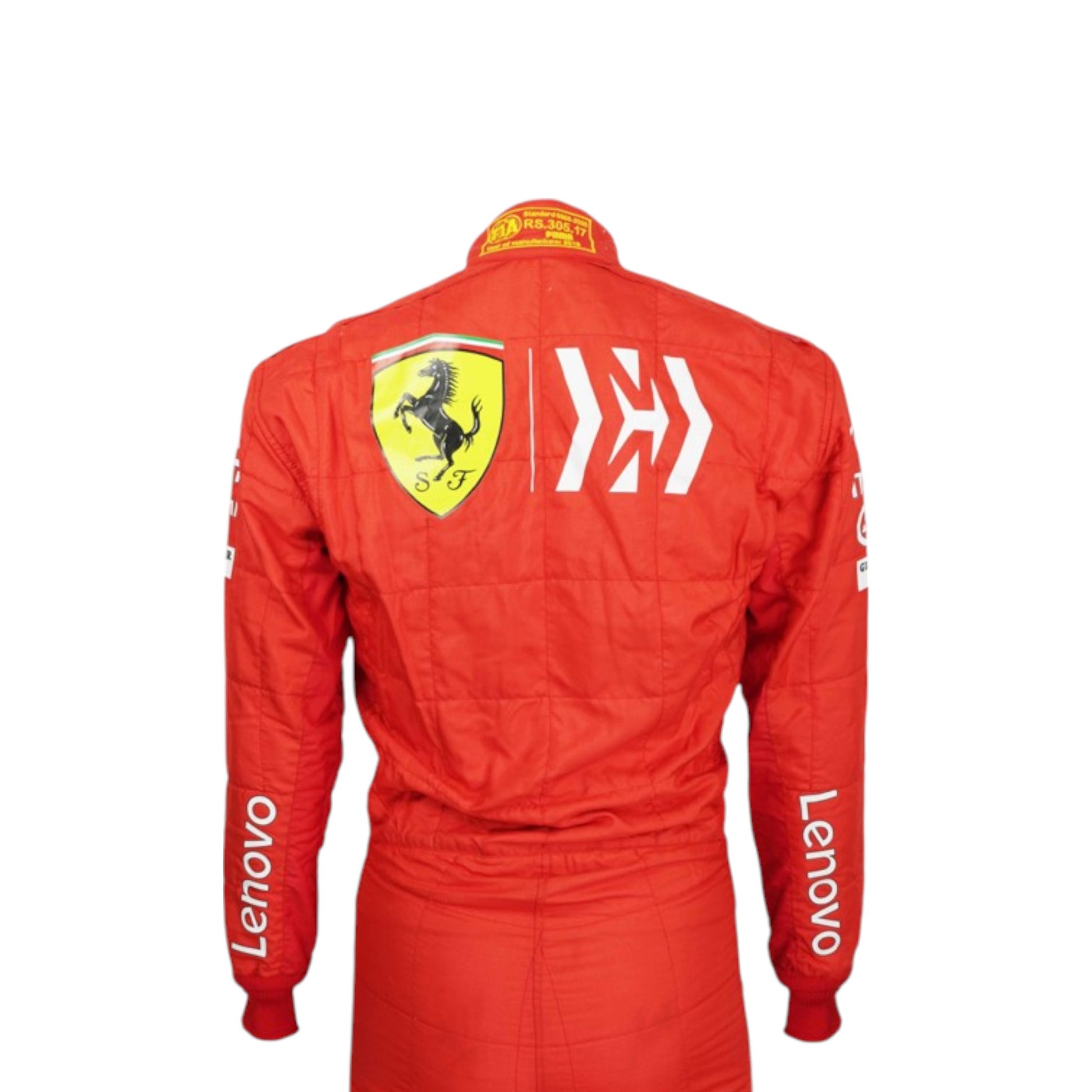 2019 Charles Leclerc Ferrari Formula 1 race suit replica authentic red teamwear with season accurate details and logos
