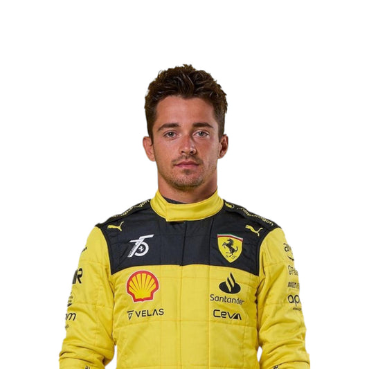 2022 Charles Leclerc Ferrari F1 75th Anniversary race suit replica limited edition collectible with historic team livery