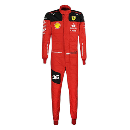 2023 Charles Leclerc Ferrari F1 race suit replica authentic fan collectible featuring team-accurate design and branding
