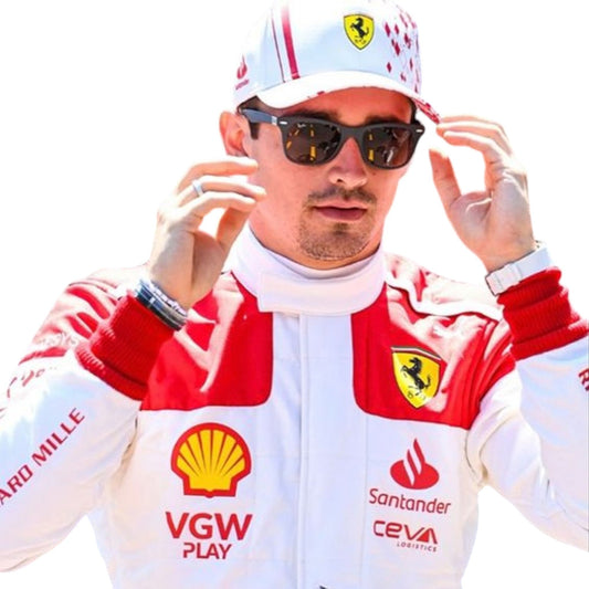 2023 Charles Leclerc Ferrari F1 Monaco Grand Prix race suit replica authentic collectible with race specific livery details
