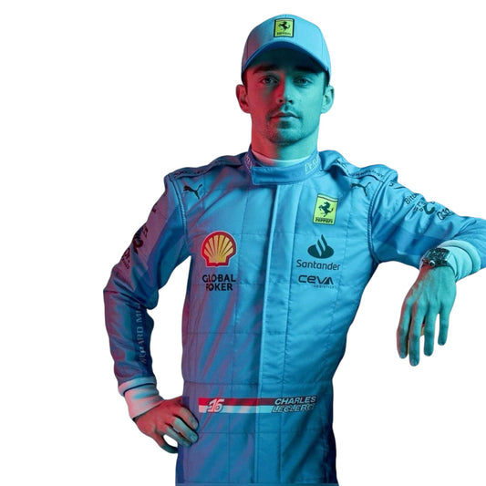2024 Charles Leclerc Ferrari F1 Miami Grand Prix race suit replica  authentic collectible with race specific design