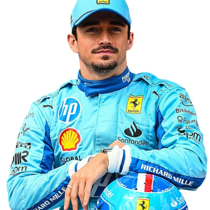 2024 Charles Leclerc Ferrari F1 Miami Grand Prix race suit replica  authentic collectible with race specific design