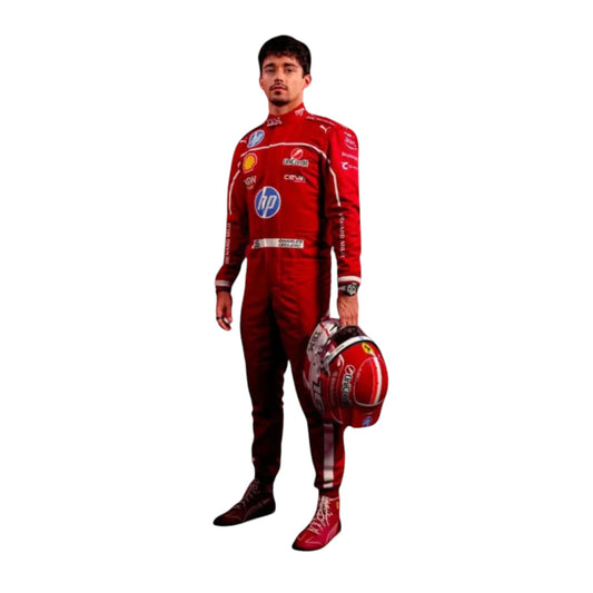 2025 Charles Leclerc Ferrari F1 race suit replica authentic fan collectible with detailed team design