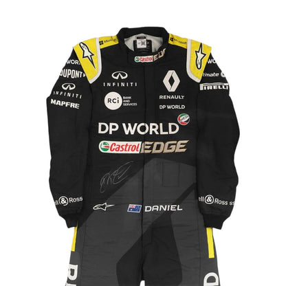 Daniel Ricciardo 2020 Renault F1 race suit replica in black and yellow design with Renault DP World team branding