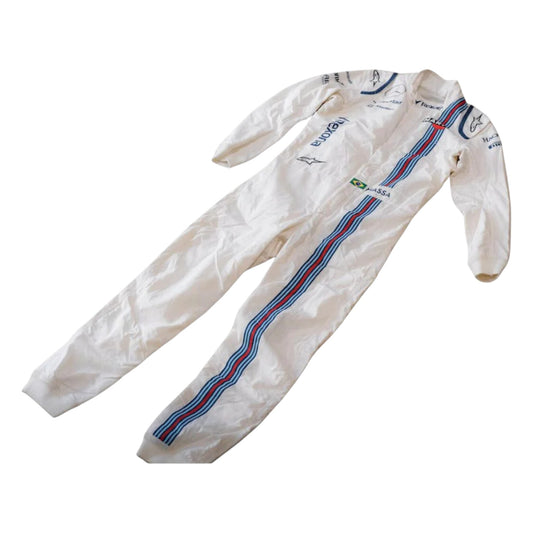 Felipe Massa 2017 Williams F1 race suit replica white design with Martini Racing stripes and team sponsor logos