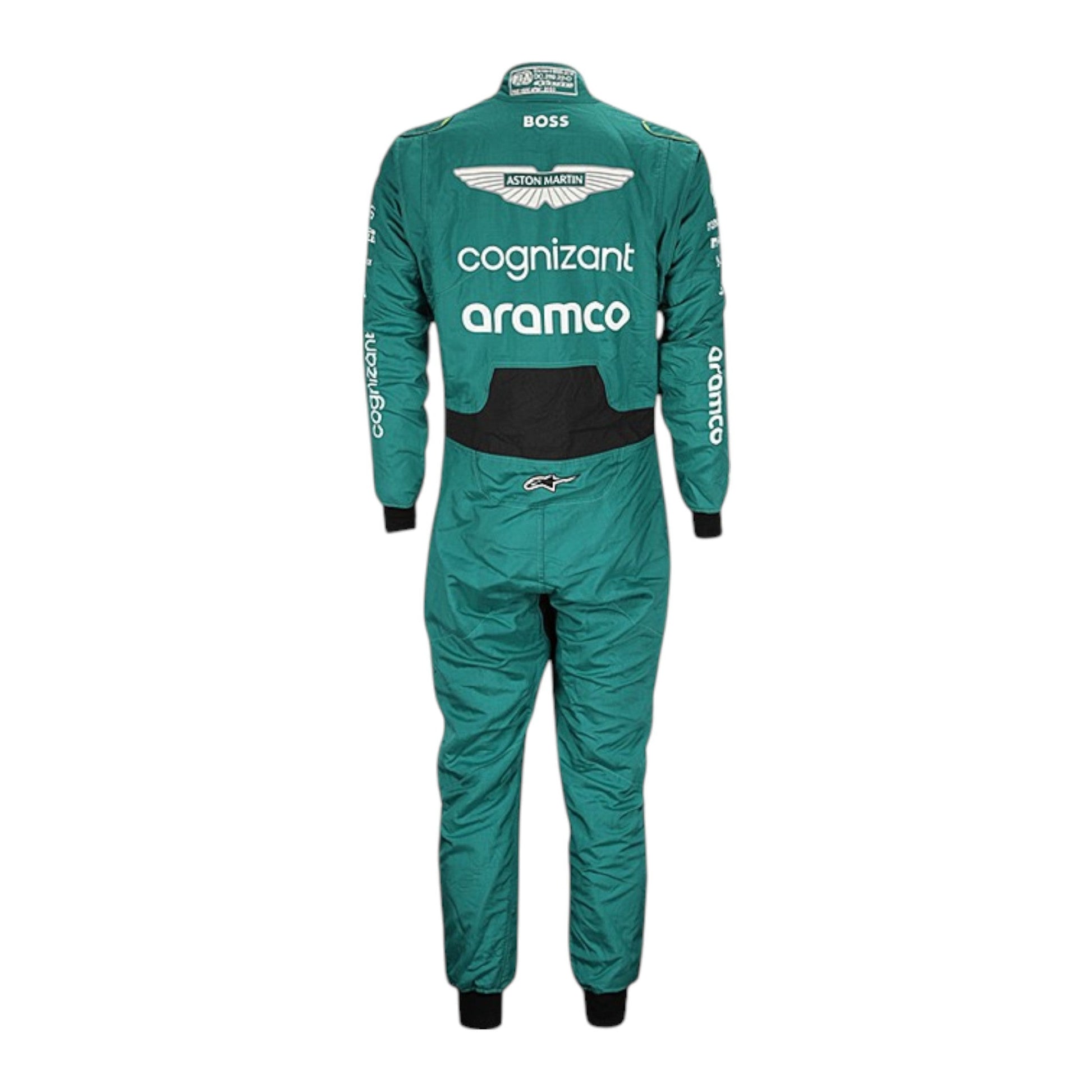 2023 Fernando Alonso Aston Martin F1 race suit replica authentic fan collectible with detailed design and team branding
