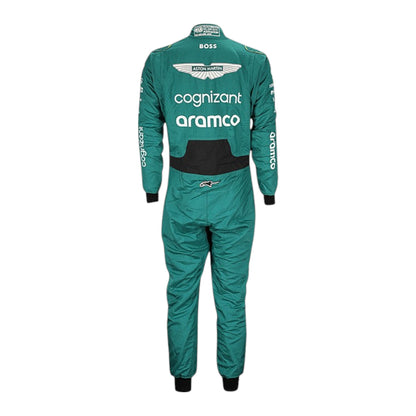 2023 Fernando Alonso Aston Martin F1 race suit replica authentic fan collectible with detailed design and team branding