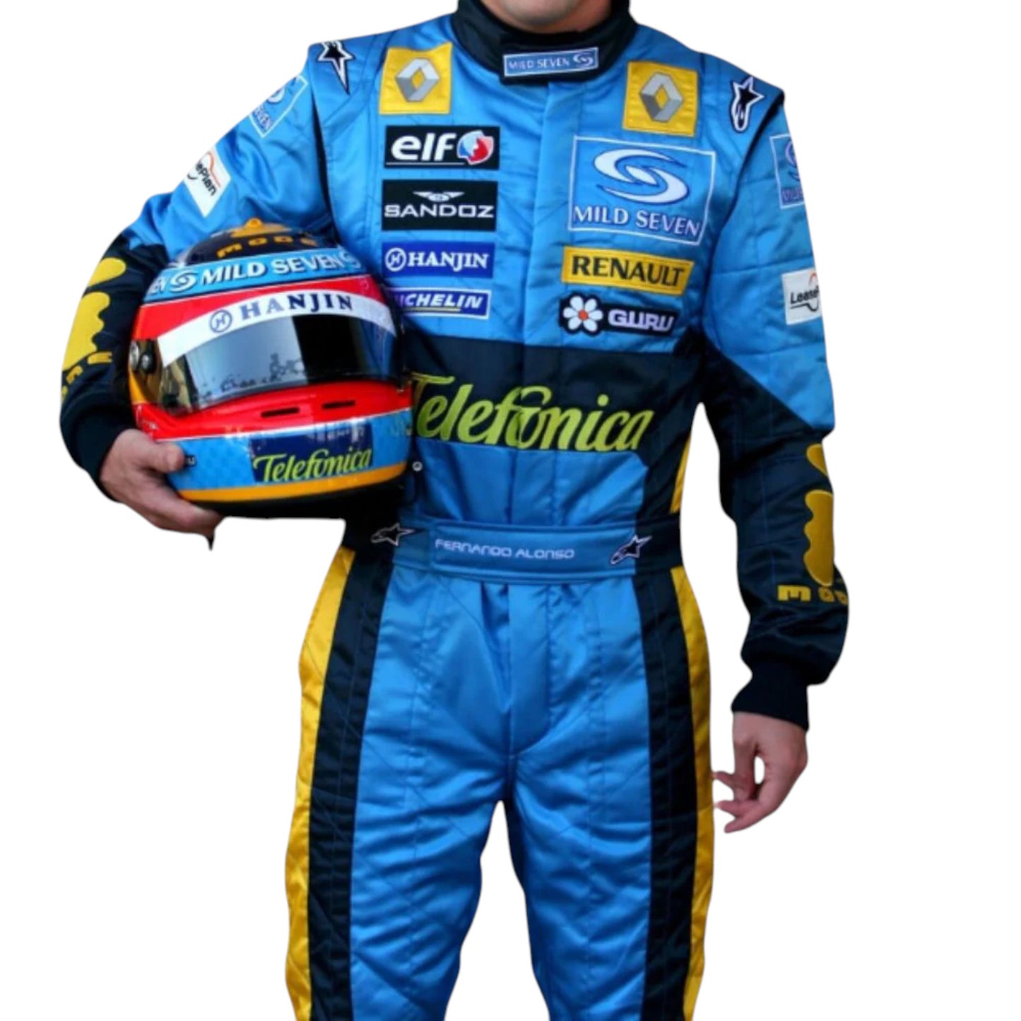 2005 Renault Formula 1 race suit replica worn by Fernando Alonso championship winning edition