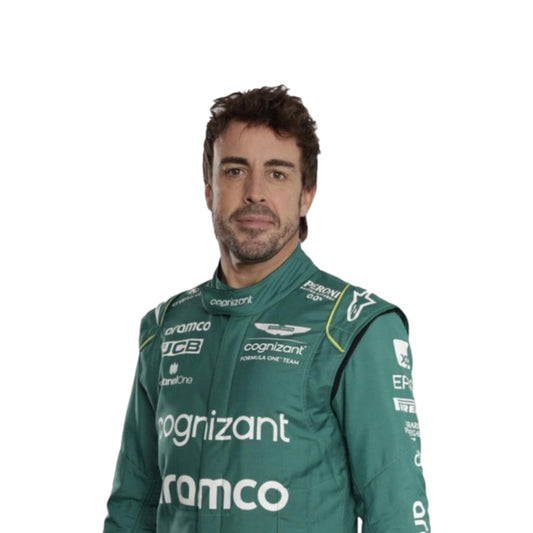 2023 Fernando Alonso Aston Martin F1 race suit replica authentic fan collectible with detailed design and team branding