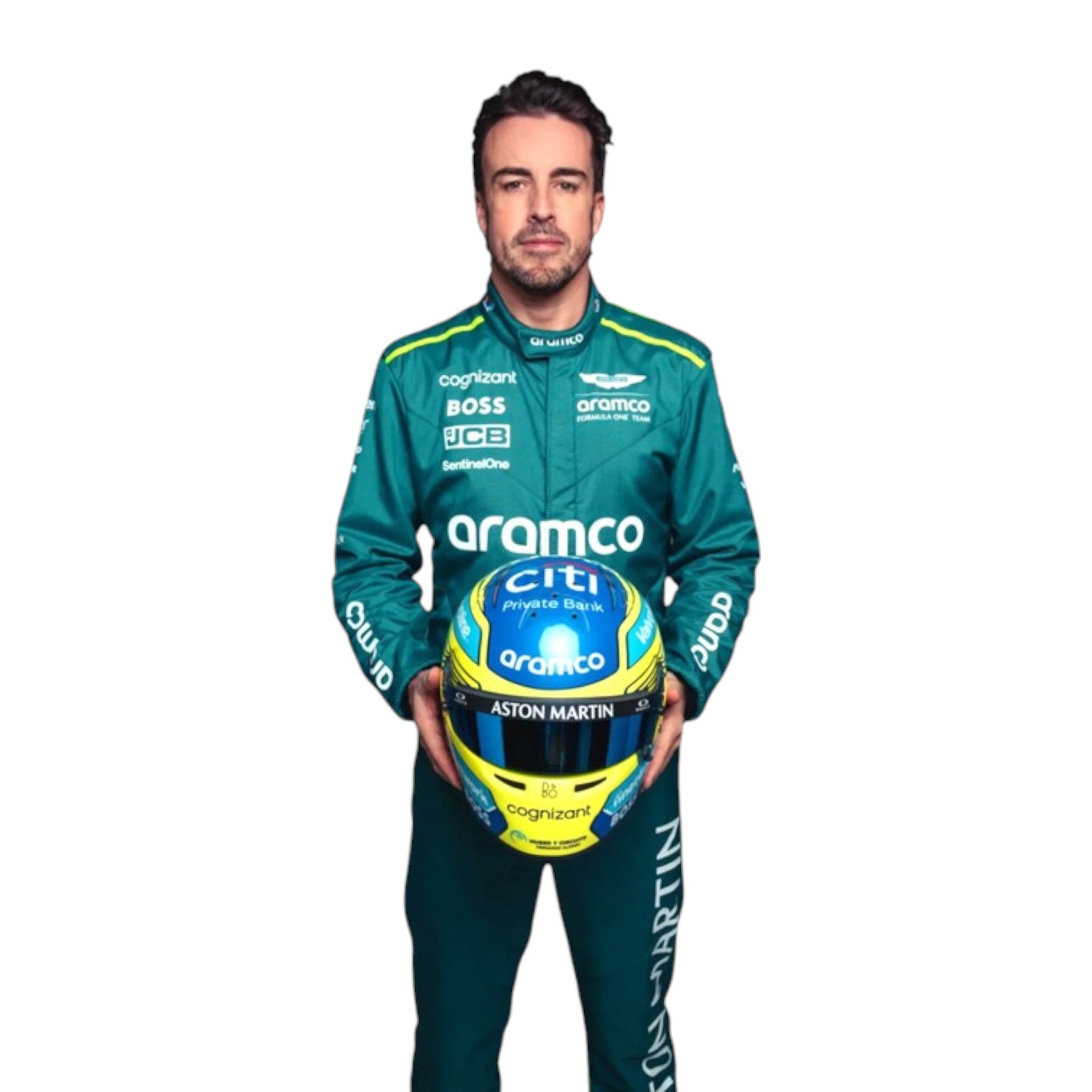 2024 Fernando Alonso Aston Martin F1 race suit replica authentic design for Formula 1 fans and collectors